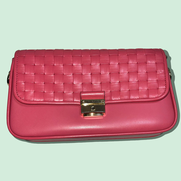 MICHAEL Michael Kors Small Bradshaw Woven Leather Shoulder Bag NWT - Picture 2 of 13